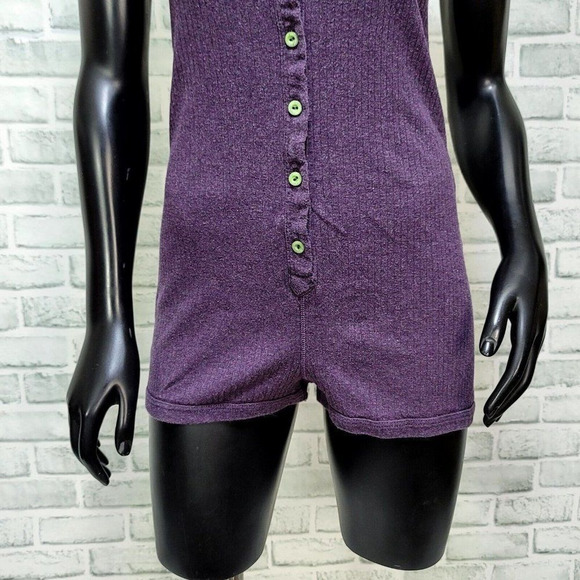 Victorias Secret Size S Purple Ribbed Racerback Super Soft Underware Romper - Picture 3 of 8